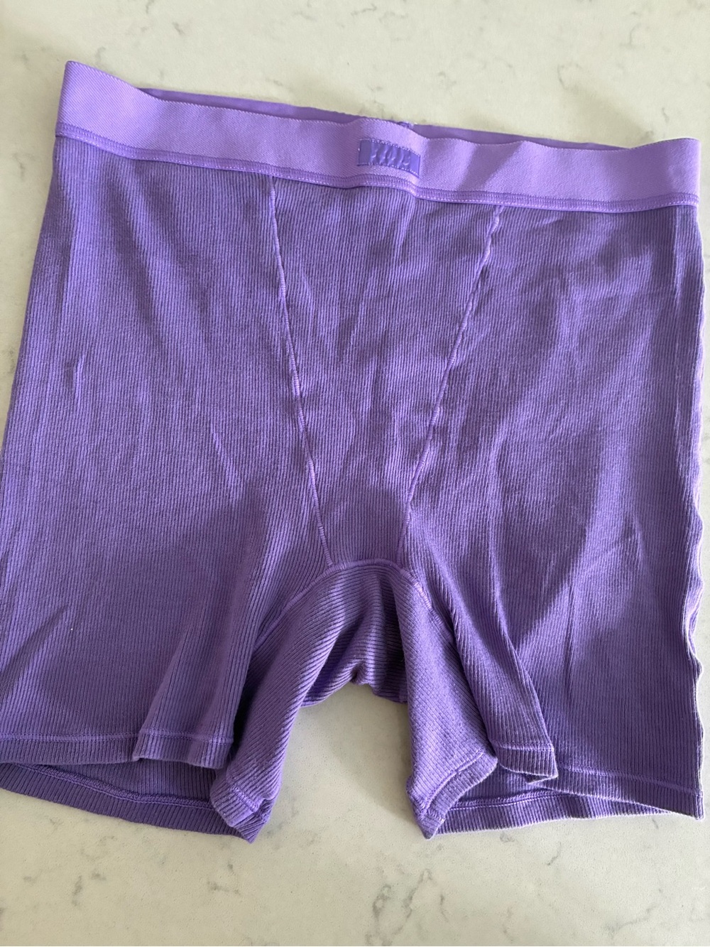 SKIMS stretch cotton rib boxers purple 💜 large